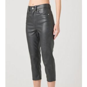BlankNYC The Stanton Faux Leather Slim Capri Pants Black Size 26